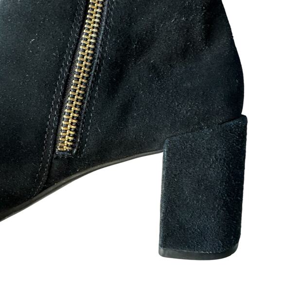 Womens Black Suede Over the Knee Boots 6.5 City Whimsigoth Party‎ Cocktail - Picture 10 of 14